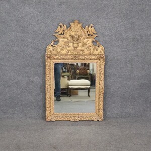 Antique 18th Century French Louis XIV Gilt Wood Wall Mirror circa 1700, Antique Decor, Antique Furniture, Accent Mirror, Gold Mirror
