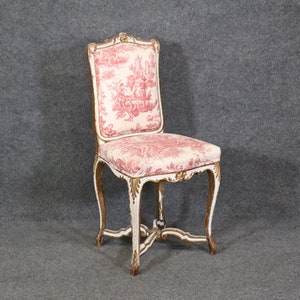 Antique Louis XV Style French Paint Decorated & Gilt Desk Chair, Antiques, Antique Furniture, Home Decor, Office Decor, DPLuxuries