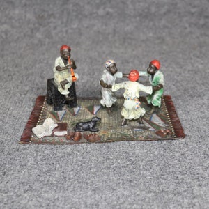 Antique 19th Century Austrian Cold Painted Bronze of Children Playing by Bergman Foundry, Figural Bronze, Vintage Bronze, Antique Decor
