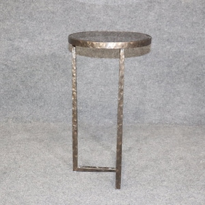 Mid Century Modern Giacometti Style Mirrored Top End Table, Pedestal, Art Deco, MCM Decor, Home Decor, Mid Century Table, Modern Furniture