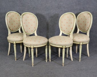 4 Vintage Louis XVI Directoire Style Dining Chairs, Side Chairs, Antiques, Antique Furniture, Home Decor, Dining Room Chairs, DPLuxuries