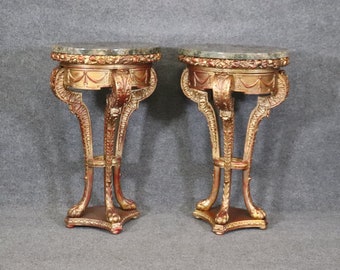 Antique Pair of Louis XV Style Pedestals with Marble Tops, Antique Decor, Vintage, Vintage Decor, Home Decor, Antique Furniture, Furniture