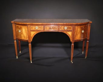 Vintage Traditional Style Mahogany Inlaid Sideboard by Baker Furniture Co, Server, Buffet, Antique Sideboard, Dining Room Decor, Furniture