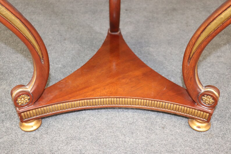 Light Mahogany Louis XV Style Gilt Center Table In The Manner of Maitland Smith, Antiques, MCM Furniture, Mid Century Modern, Home Decor zdjęcie 9