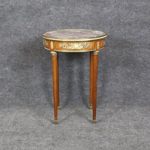 Antique French Louis XVI Directoire Style Marble Top Side Table, End Table, Accent Table, Antique Furniture, French Table, Furniture