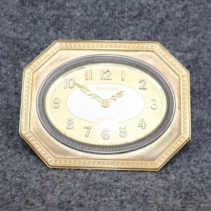 Antique French Art Deco Bronze Ormolu Desk Clock circa 1920s, Vintage Clock, Mantle Clock, Office Clock, Clock, Antique Decor, Retro