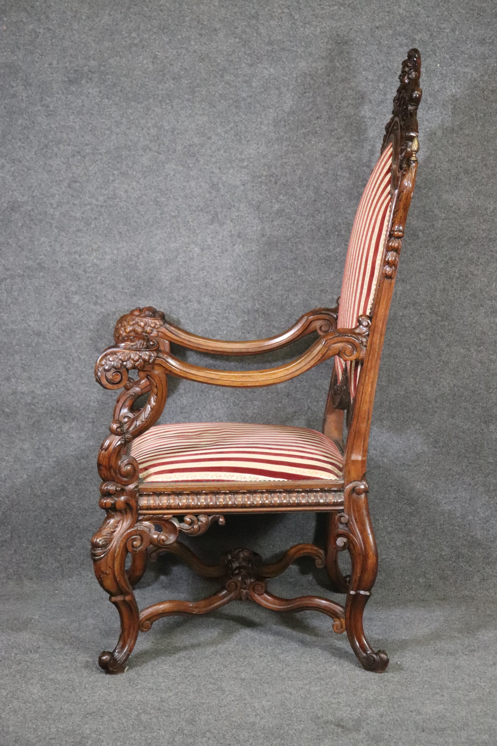 Antique Figural Carved Throne Chair Etsy