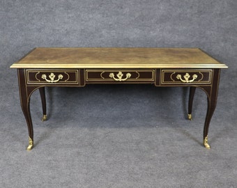 Baker Collectors Edition Regence Style Leather Top Desk, Executive Desk, Vintage Desk, MCM Desk, Antique Desk, Furniture, Retro