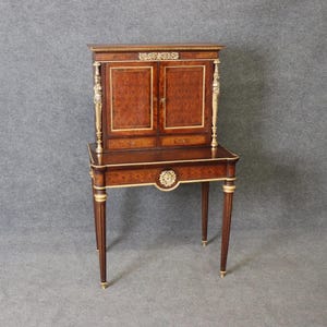 Antique Louis XVI Style Gilt Metal Mounted Secretaire, Ladies Desk, Vanity, Bedroom Furniture, Living Room Furniture, Furniture, Retro