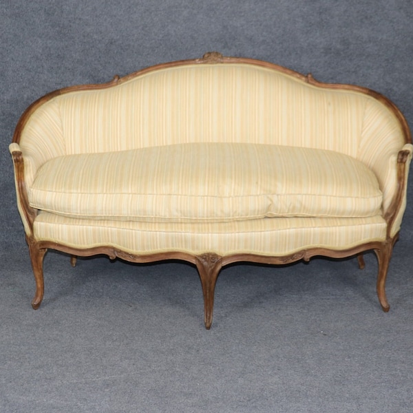 18th C. French Louis XV Upholstered Settee, Love Seat, Sofa, Antique Furniture, Vintage Decor, Livingroom Furniture, DPLuxuries, Carved