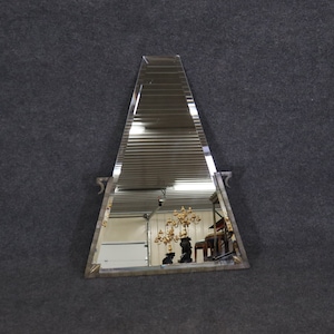 Art Deco French Beveled Glass Triangular Wall Mirror, Vintage Decor, MCM Decor, Home Decor, Mid Century Modern, Entryway Decor, DPLuxuries