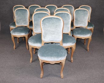 12 Antique French Louis XV Style Dining Chairs From the Marylou Whitney Estate: Attributed to Jansen
