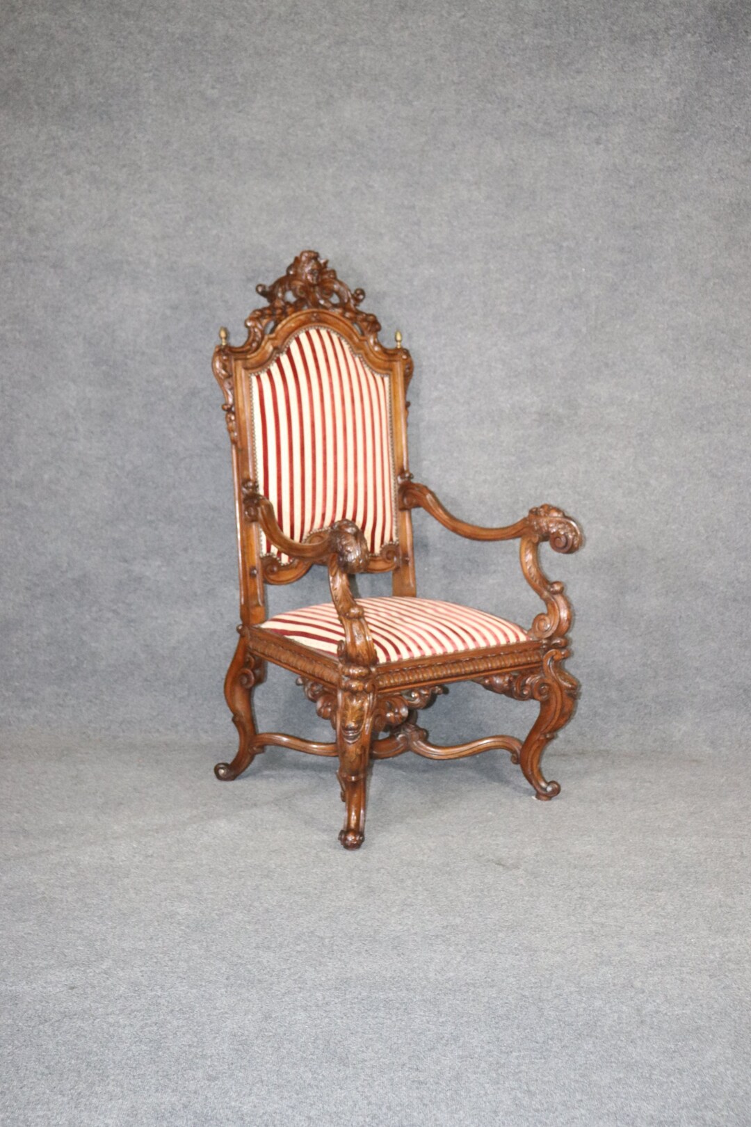 Antique Figural Carved Throne Chair Etsy