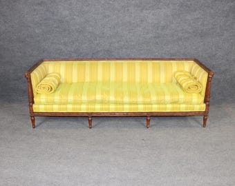 Louis XVI Style Carved Settee: Vintage Loveseat, Antique Furniture, Parisian Decor, Home Decor, Living Room Furniture