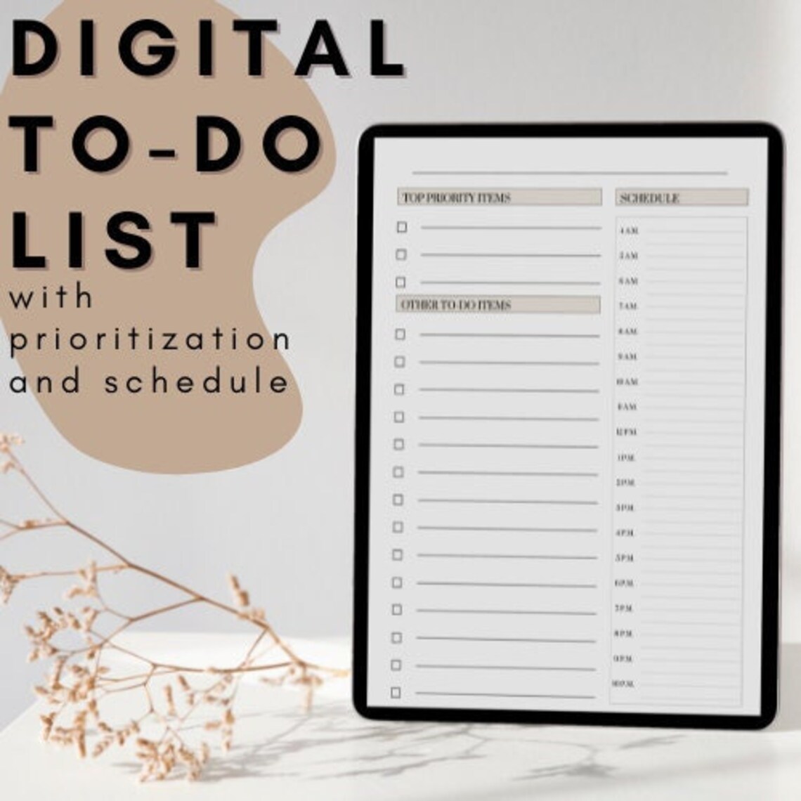 Minimalist Daily Schedule and To-do List With Prioritization - Etsy