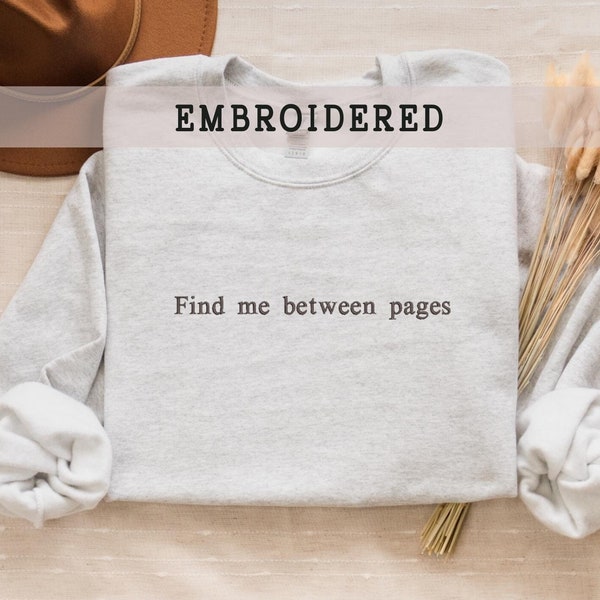 Embroidered Book Lover Sweatshirt, Bookish Gift, Reading Sweatshirt, Librarian Crewneck, Bookworm Pullover For Her, Booktrovert Sweatshir