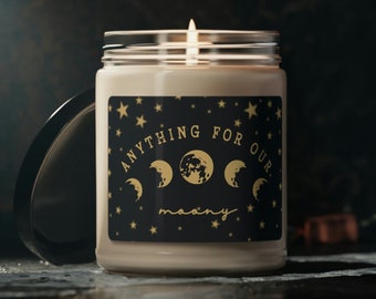 Anything for our moony Candle, Soy Wax, Wizard Book Shop, Wolfstar Fandom Remus Lupine, Potter Candle, Gift for Book Nerd