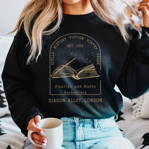 Flourish and Blotts Bestsellers Sweatshirt, Wizard Shirt, Harry Sweater, Universal Trip Sweater,Wizard Sweatshirt, Book Nerd Sweater, Potter