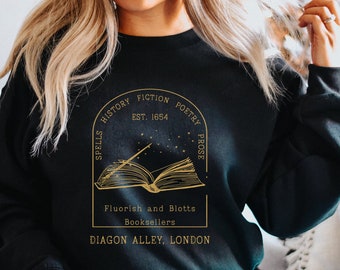 Wizard Book Shop Sweatshirt, Harry Sweater, Universal Trip Sweater, Wizard Sweatshirt, Book Nerd Sweater, Potter