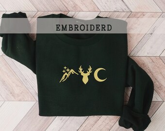 Tog & Crescent City Embroidered Sweatshirt, City Stars Embroidered Crewneck, To the star who listen shirt, Booktok, Maas Embroidered Hoodie