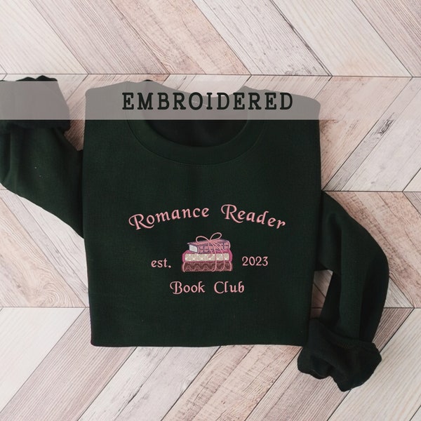 Romance Reader Book Club besticktes Sweatshirt, Buch-Hoodie, würzige Bücher, Buchliebhaber, dunkle Romantik, Geschenk für Leser
