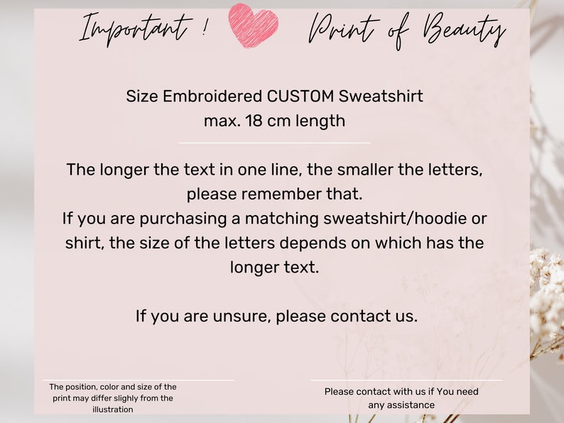 Personalized Embroidered Sweatshirts, Custom Text Sweatshirt, Oversized Sweatshirt, Couples Matching Sweatshirts, Personalized Text Hoodie zdjęcie 5
