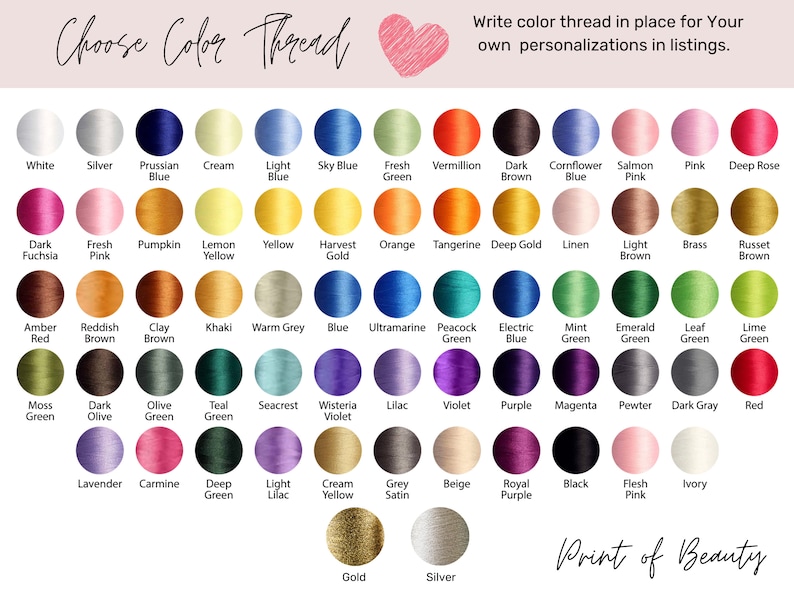 Pode incluir: Uma tabela de cores com uma variedade de cores de linha para personaliza&ccedil;&atilde;o. A tabela inclui tons de branco, azul, verde, laranja, rosa, castanho e roxo. O texto na parte superior diz "Escolha a cor da linha" e "Escreva a cor da linha no lugar das suas personaliza&ccedil;&otilde;es."