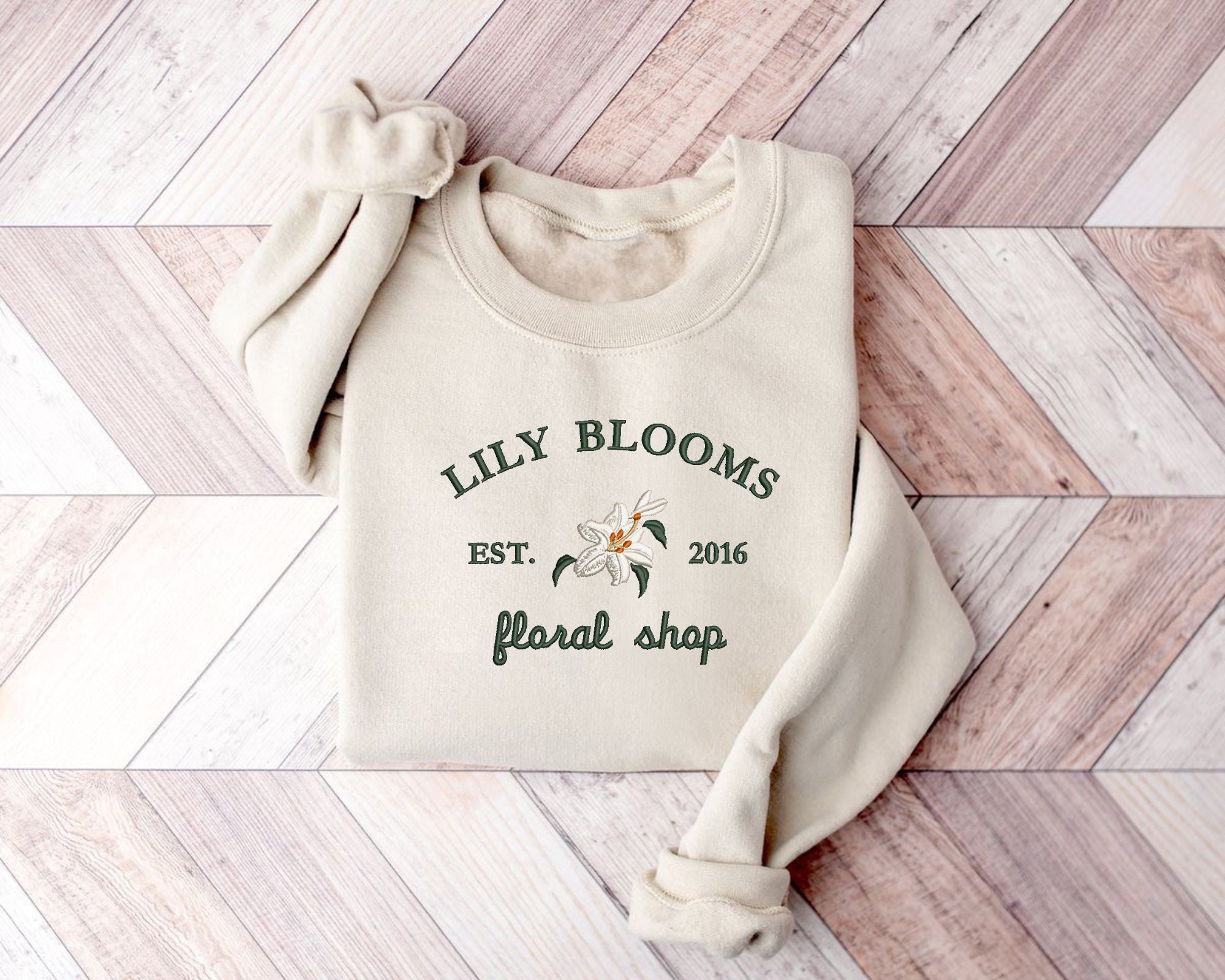 Lily Blooms Floral Shop Embroidered Sweatshirt, Book Merch Sweatshirt ...