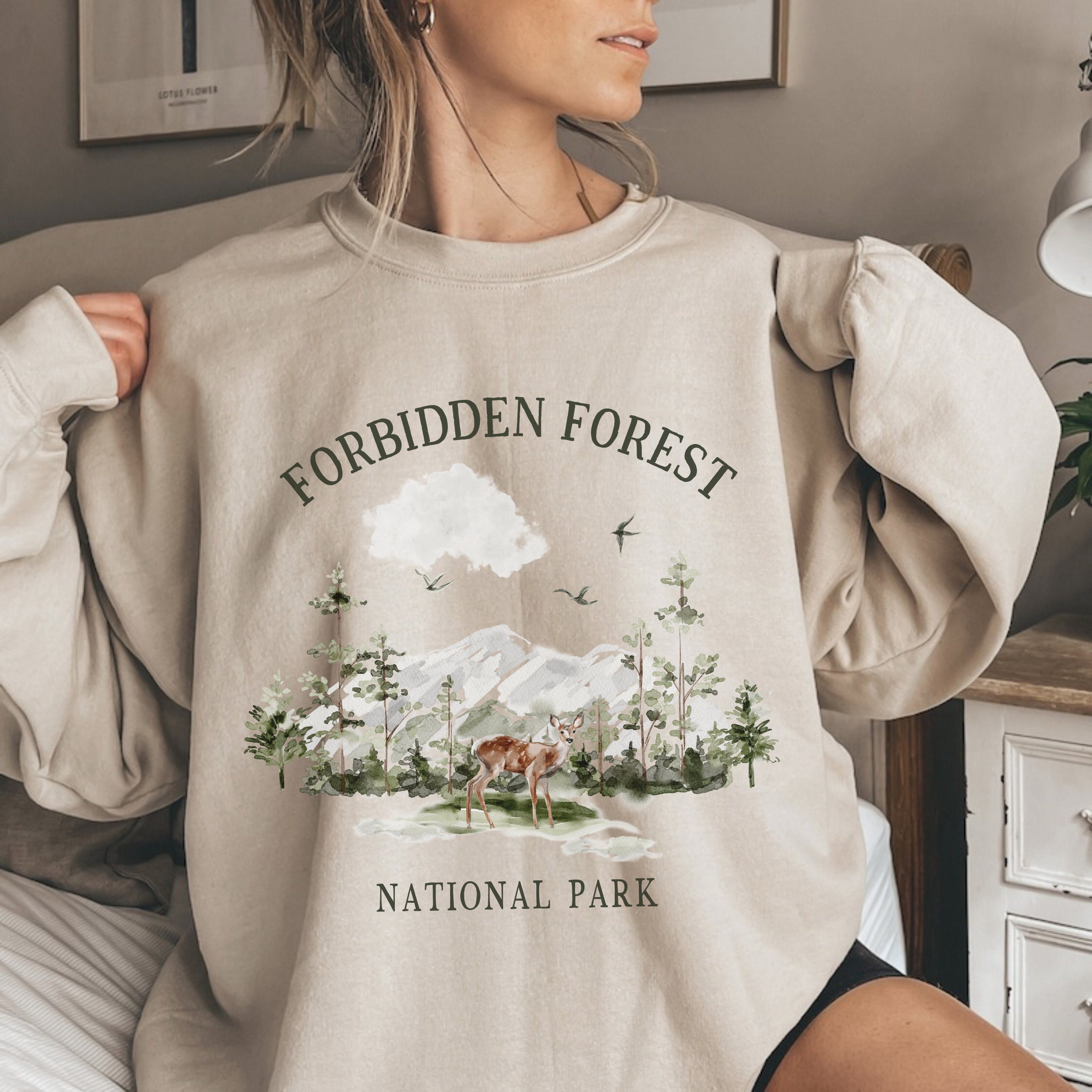 Forbidden Forest Wizard Sweatshirt, Cottagecore Sweatshirt, Magical  Crewneck, Bookish Pullover, National Park Vintage Sweater, - Etsy | Hoodies