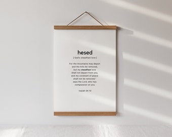 Digital Scripture Art | Bible, Christian, Hebrew, Hesed, Minimal Wall Decor