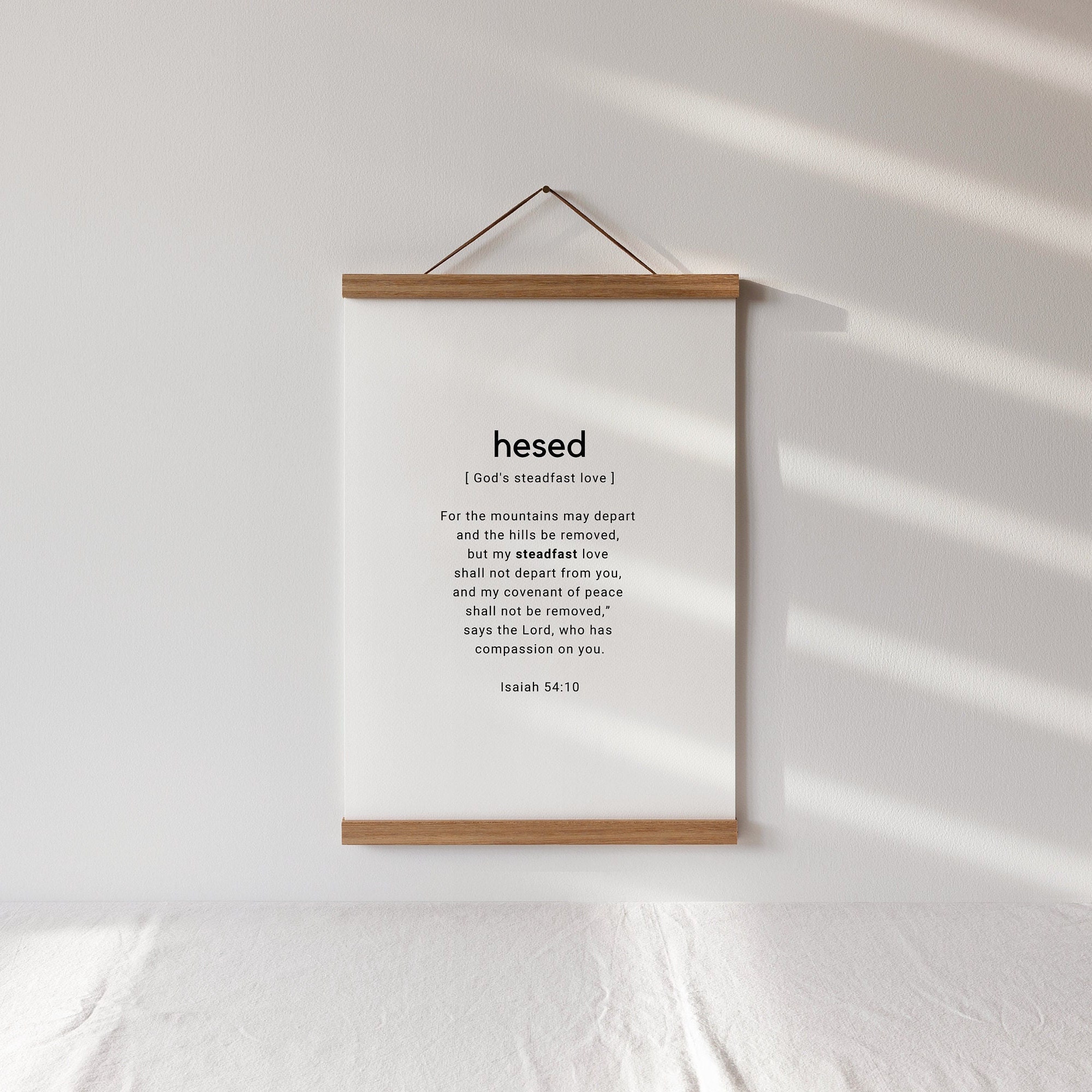 Digital Scripture Art | Bible, Christian, Hebrew, Hesed, Minimal Wall ...