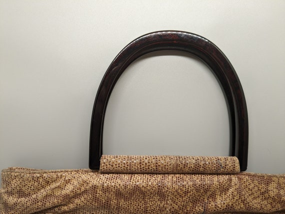 Vintage Liza Ganz handbag faux snake skin View 6