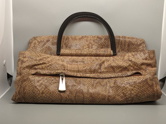 Vintage Liza Ganz handbag faux snake skin View 3