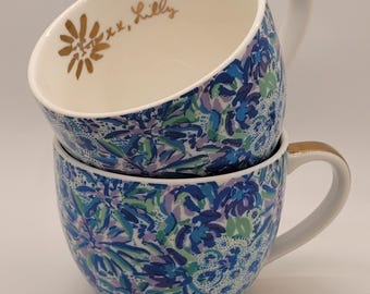 Lily Pulitzer Coffee Mugs set of 2