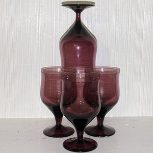 Amethyst stemware Goblets Set of 4