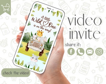 Jungle Baby Shower Video Invitation, Jungle Baby Shower Video Invite, Jungle Baby Shower, Jungle Baby Shower Invite, Jungle Video Invite