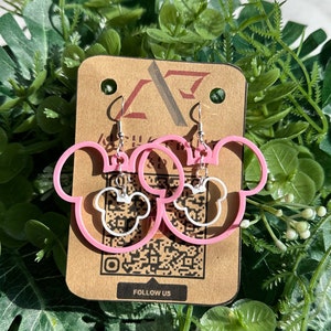 Mickey Valentines Day Outline Earrings Valentine Mouse Earrings Gifts for Her