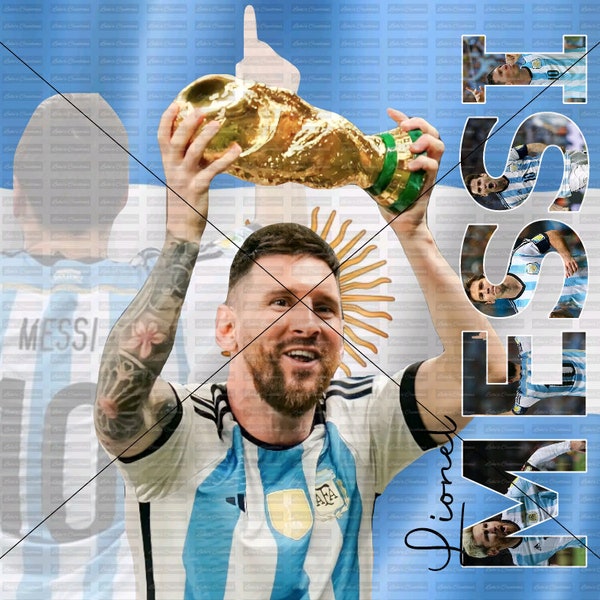 Lionel Messi World Cup Wrap PNG ONLY