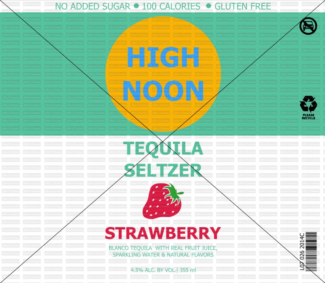 High Noon Tequila Strawberry PNG ONLY Etsy
