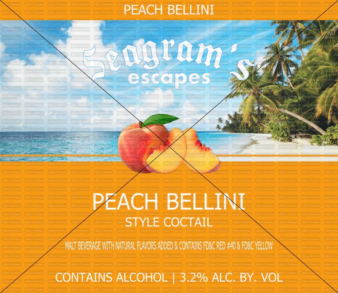 Seagram Peach Bellini Wrap PNG ONLY Etsy