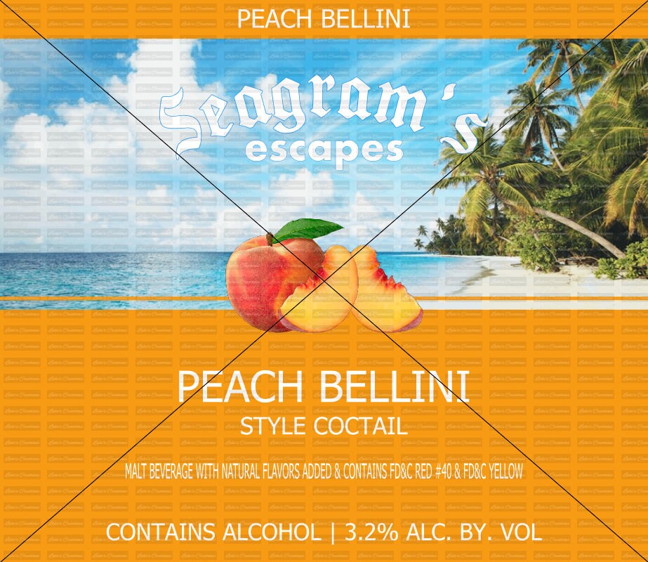 Seagram Peach Bellini Wrap PNG ONLY Etsy