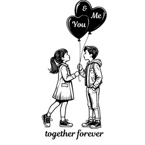 Couple In Love Laser Cut File: Valentine&#39;s Day Sign SVG (Digital Download)