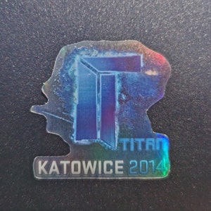 Transparent Titan Holo Katowice 2014 CSGO CS Counter Strike CS2 Sticker (Holo Effect)
