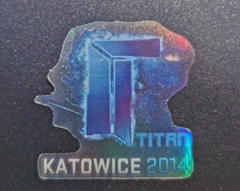 Transparent Titan Holo Katowice 2014 CSGO CS Counter Strike CS2 Sticker (Holo Effect)