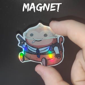 Magnet Holographic CS Monkey Cute Animal Magnet | Fridge Magnet | Gift Ideas | Silly Animal Magnets