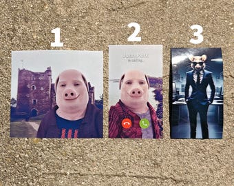 John Pork, John Pork is Calling, Tim Cheese Stickers, Meme Stickers, Gen Z Meme, Funny Meme, Vinyl Decal, Funny Meme Gift