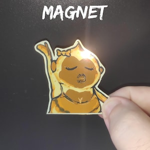 Magnet Gold Slay Monkey Cute Animal Magnet | Fridge Magnet | Gift Ideas | Silly Animal Magnets