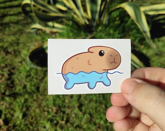 Capivara Adesivo | adesivo para laptop | Adesivo de vinil | Adesivos decorativos | Adesivo bonito | À prova d'água | Adesivos Capivara Kawaii