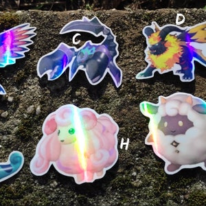 Palworld Stickers Holographic Cute Vinyl Waterproof Multiple Different Options Sticker Set