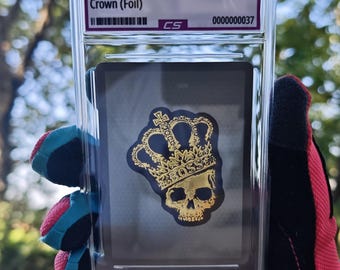 Crown Foil Graded Card | Custom Illustration Card | Gift For Him/Her | Holographic Card Slab